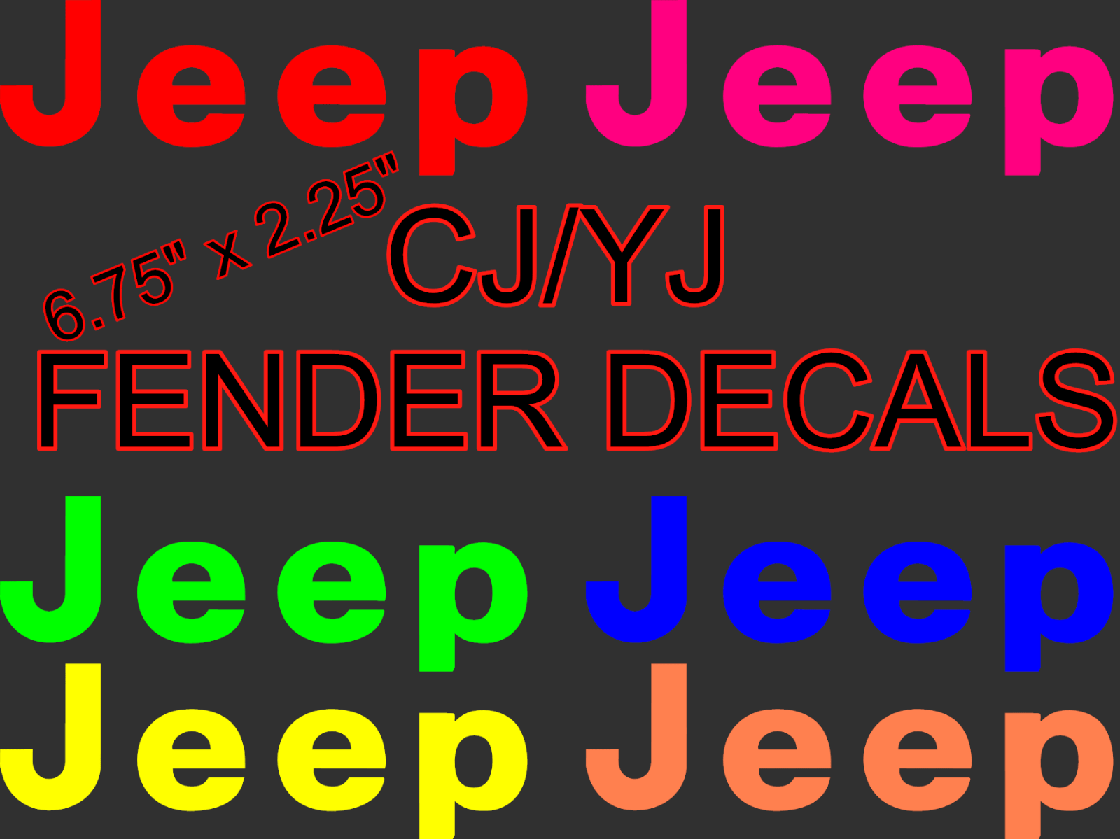 CJ / YJ JEEP fender decals